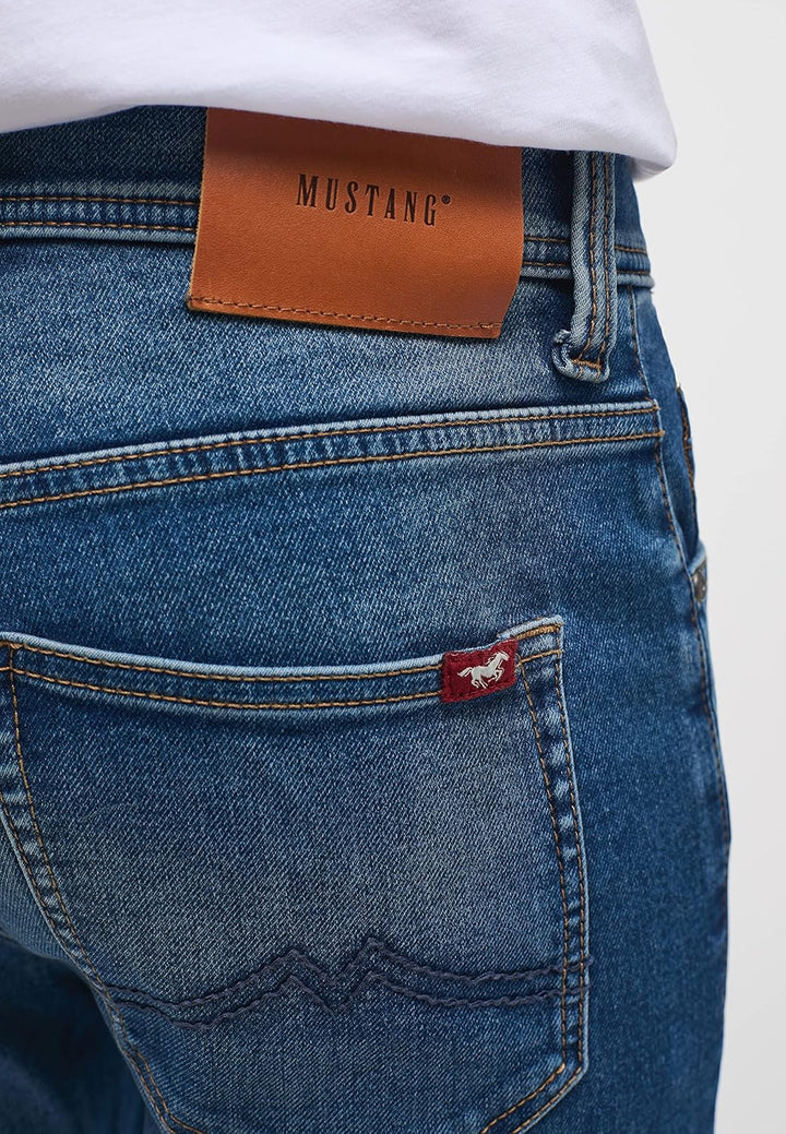 MUSTANG Herren Jeans Hose Style Oregon Slim 29W / 30L Blau, 29W / 30L Blau