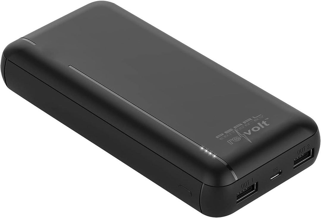 revolt Powerbank 3 Ampere: USB-Powerbank mit 20.000 mAh, USB-C Power Delivery, QC 3.0, 3 A, 20 W (mi