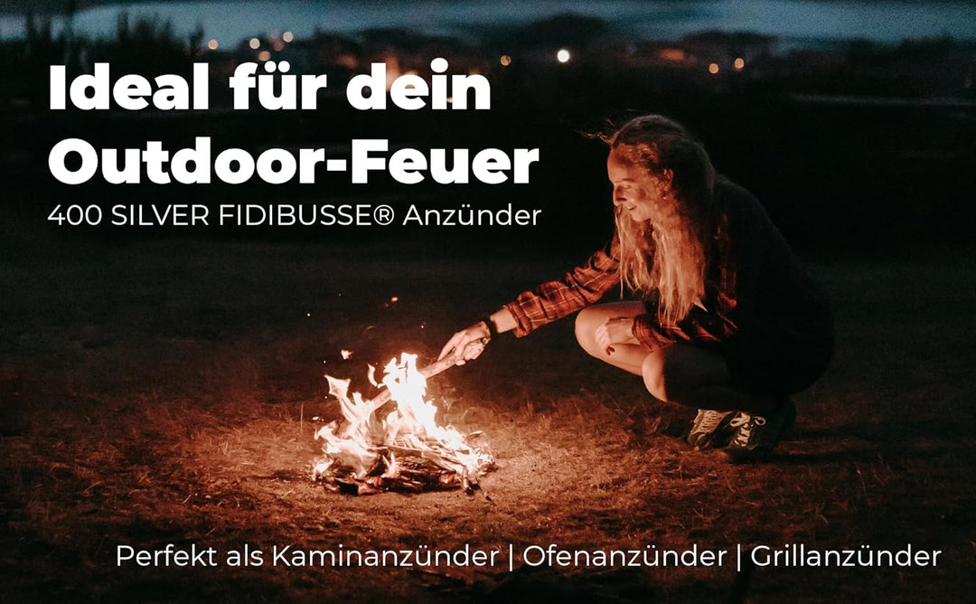 400 SILVER - FIDIBUSSE Anzünder | Kaminanzünder | Ofenanzünder | Grillanzünder