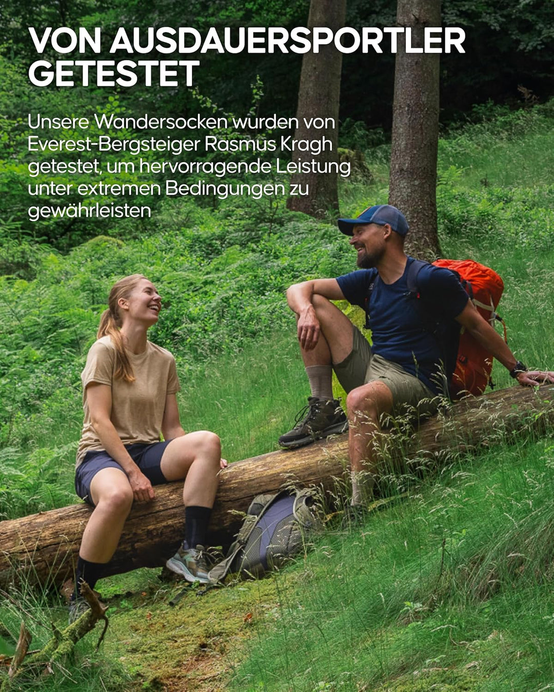 DANISH ENDURANCE Merino Wandersocken, Wollsocken, Merino Socken, Trekkingsocken, Atmungsaktiv & Star