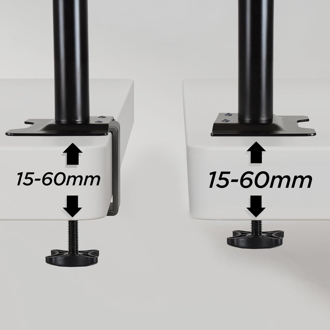 Duronic DM152 Monitor Halterung 2 Monitore für 13-27 Zoll Flach &amp; Curved Bildschirm, Monitor Tischha