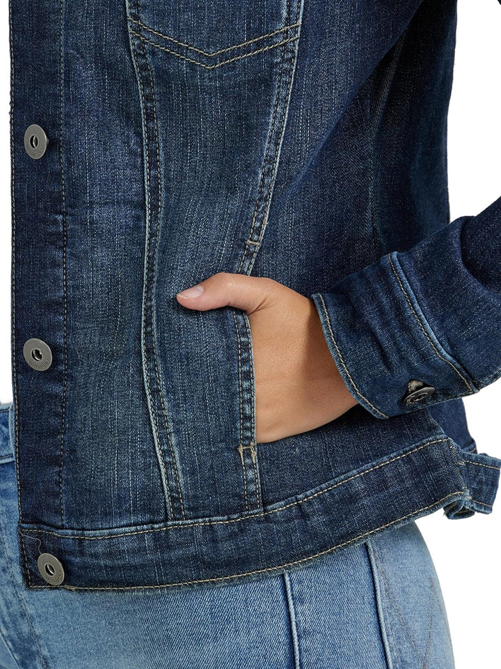Wrangler Authentics Damen Stretch Denim Jacket Jeansjacke S Getrunken, S Getrunken