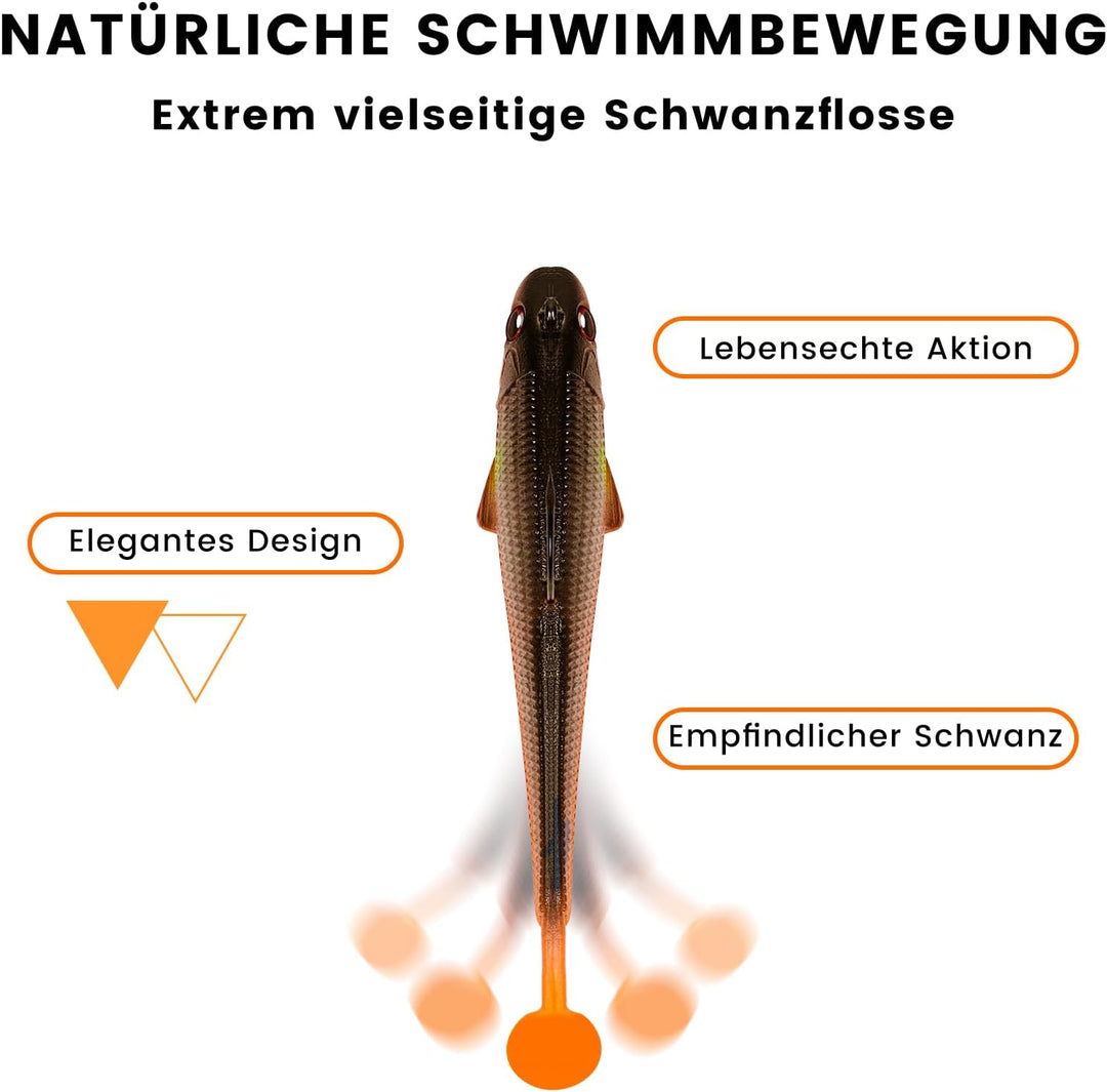 TRUSCEND Gummifische Angelköder für Forelle Zander &amp; Barsch, Kunstköder Angelausrüstung Gummiköder A