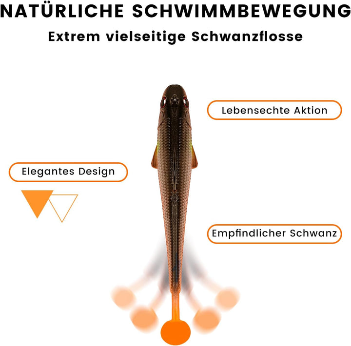 TRUSCEND Gummifische Angelköder für Forelle Zander &amp; Barsch, Kunstköder Angelausrüstung Gummiköder A