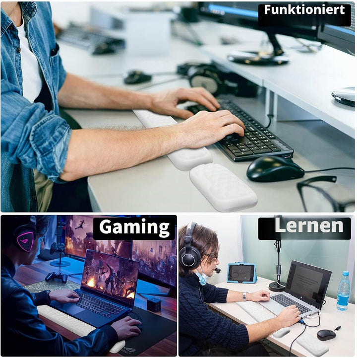 Giecy Handballenauflage Tastatur und handgelenkauflage Maus,Memory-Schaum ergonomisch Wrist Rest zur