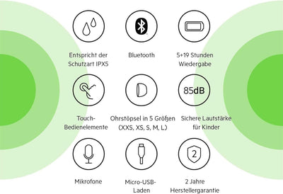 Belkin SOUNDFORM Nano, Bluetooth-Kopfhörer für Kinder, kabellos, 85-dB-Begrenzung zum Gehörschutz, O