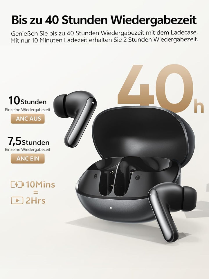 QCY Melobuds N20 In Ear Kopfhörer Bluetooth Noise Cancelling,Bluetooth kopfhörer mit -50dB Adaptive