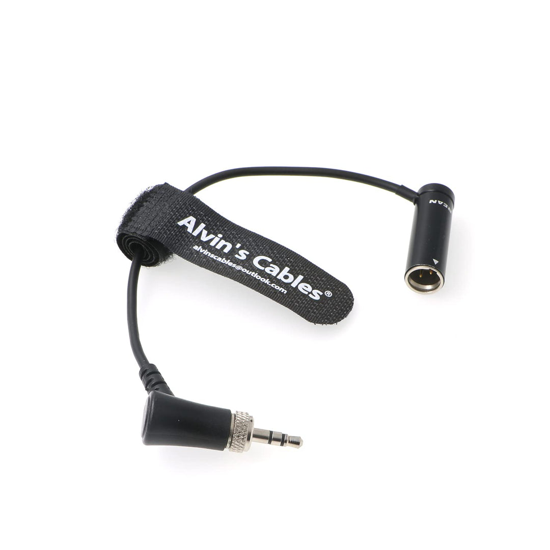 Alvin's Cables Low-Profile Mini-XLR 3-Pin Stecker TA3M auf 3.5mm-TRS-Locking Audio-Kabel für Canon-E