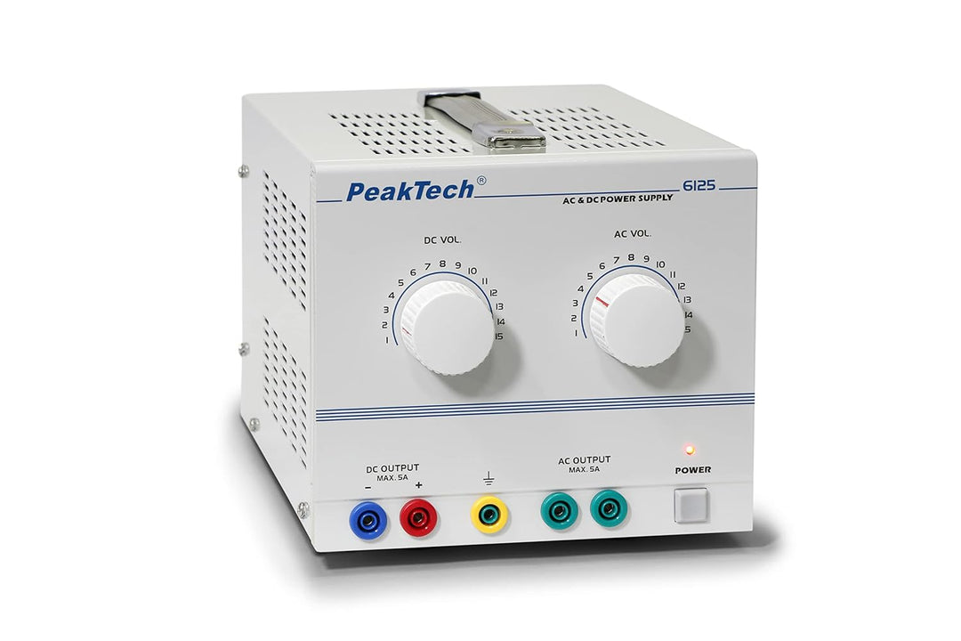 PeakTech DC AC Labornetzteil - Labornetzgerät 1-15V / 5A, linear, 1 Stück, P