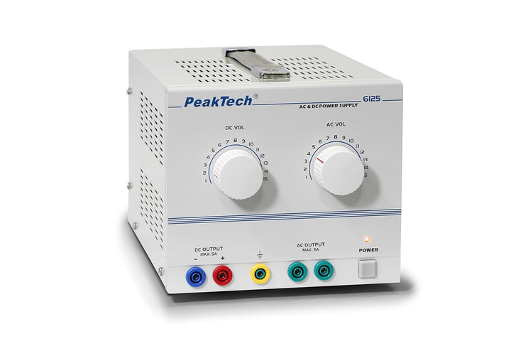 PeakTech DC AC Labornetzteil - Labornetzgerät 1-15V / 5A, linear, 1 Stück, P
