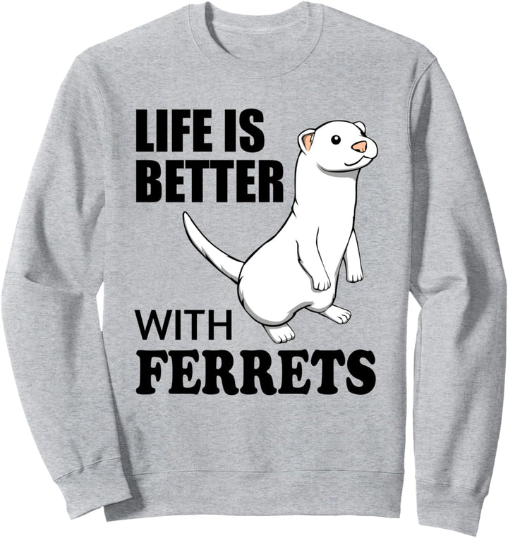 Leben mit Frettchen Nagetier Netter Nager Sweatshirt