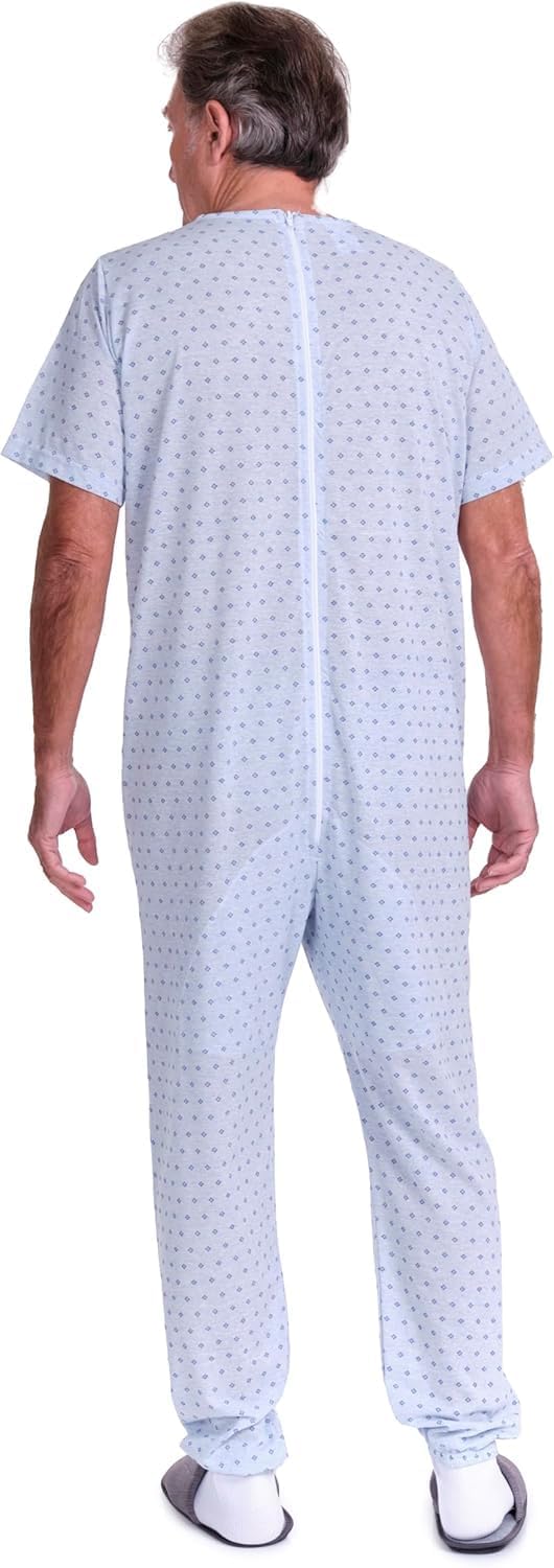 FERRUCCI COMFORT Schlafanzug für Gesundheit, Kurzarm, 1 Reissverschluss, hinten hinten, für den Somm
