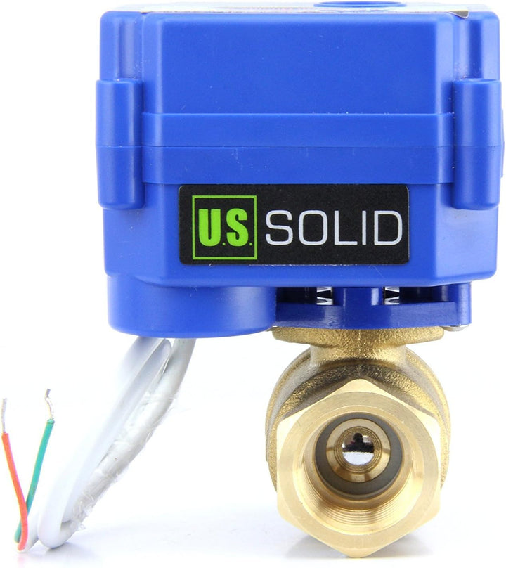 U.S. Solid 1" Motorisierter Kugelhahn, Messing, Elektrischer Kugelhahn, stromlos offen, DN25, 220V A