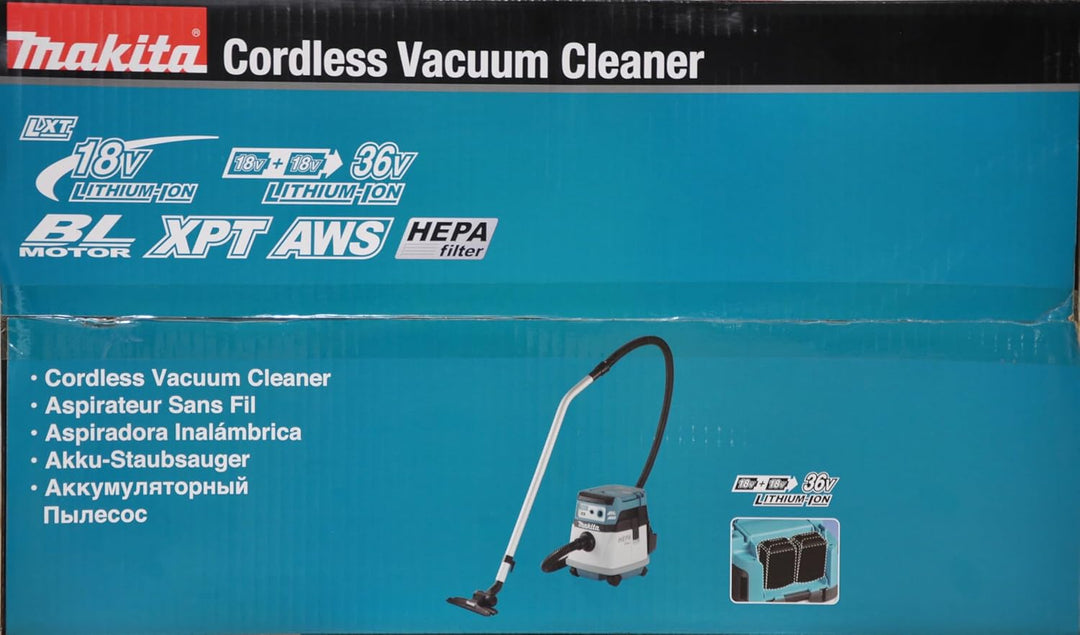 Makita DVC157LZX3 Akku-Staubsauger 15L 2x18V Trocken (ohne Akku, ohne Ladegerät) inklusive AWS Funk-