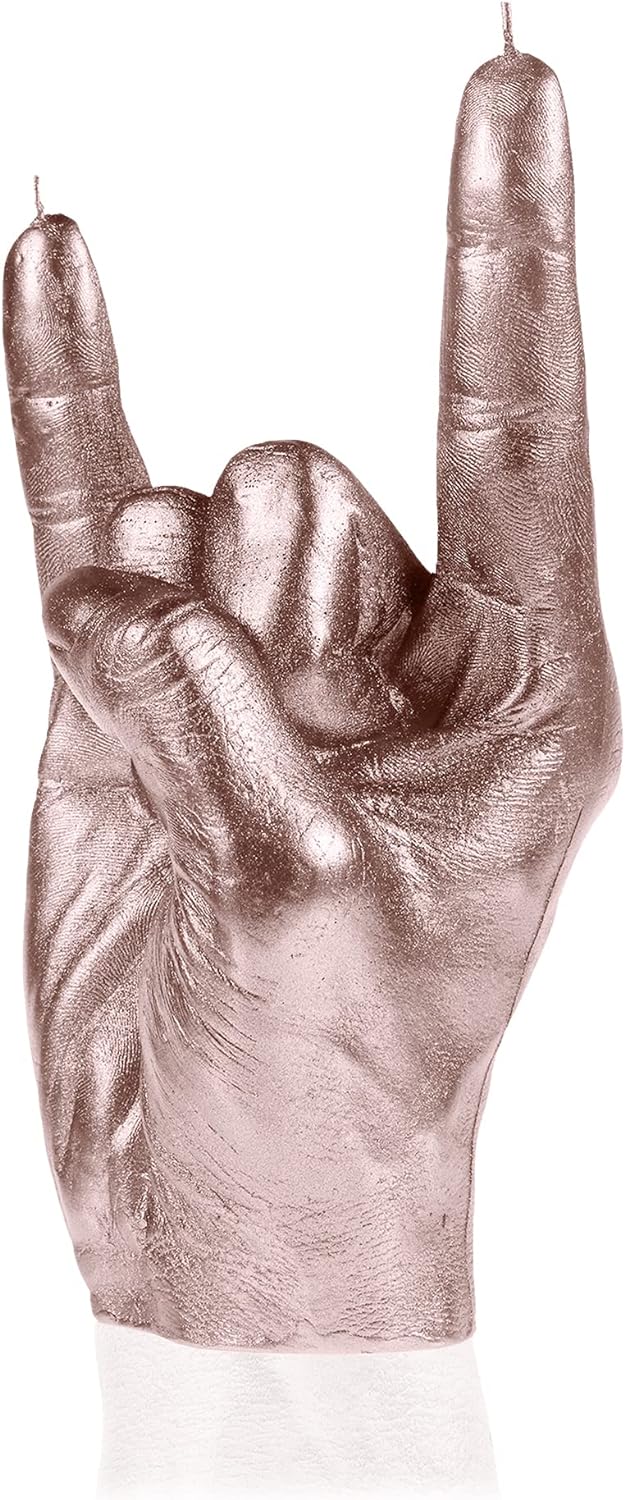 Candellana Hand RCK Kerze - Hand Figur - Coole Deko - Gothic Deko - Grunge Deko Kerze - Heavy Metal
