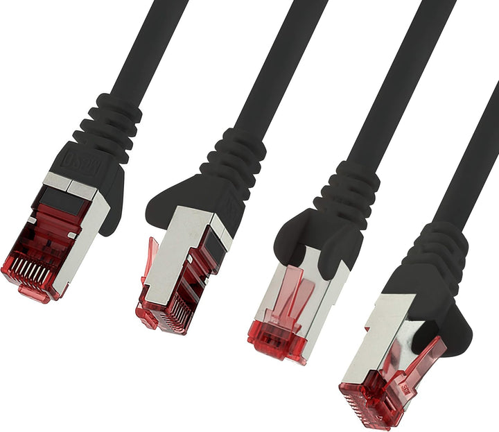 Netzwerkkabel Cat.6 5m schwarz - 10 x Ethernetkabel Lankabel Cat6 Lan Netzwerk Kabel Sftp Pimf Patch