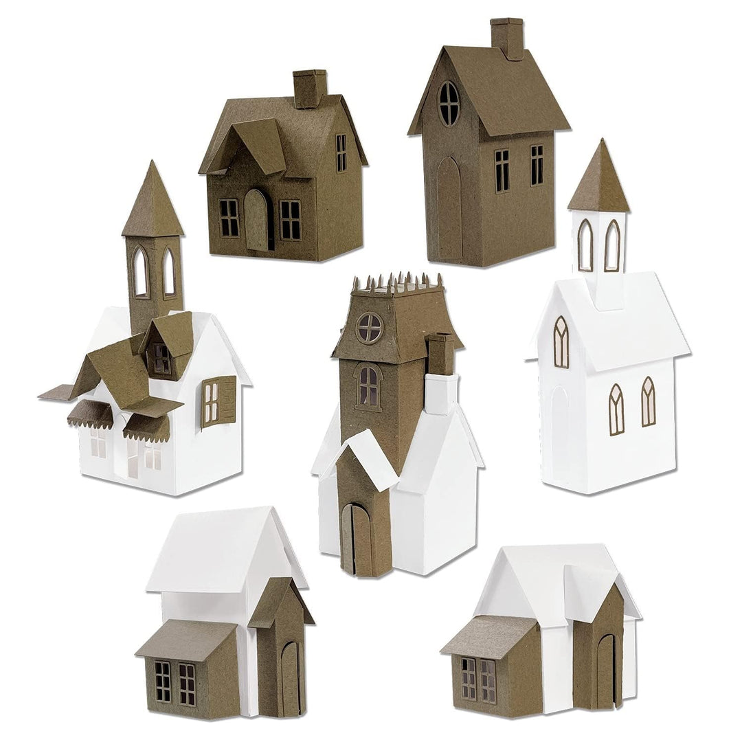 Sizzix Village Collection by Tim Holtz 665564, Papier Kunststoff, mehrfarbig, Einheitsgrösse