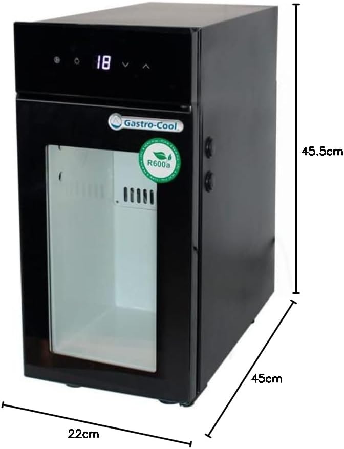 Gastro-Cool - Milchkühlschrank mit Glastür - Milchbehälter - digitaler Temperaturanzeige Glastüre mi