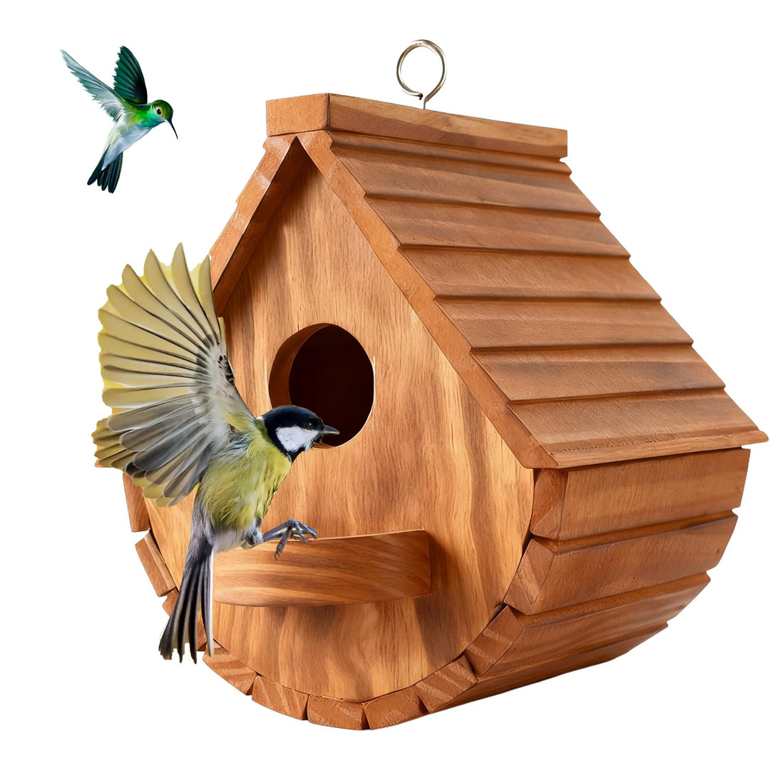 Vogelhaus Nistkasten, Vogelhaus für Vögel für Draussen Wetterfest – Kreatives Holz Nistkasten Vogelh