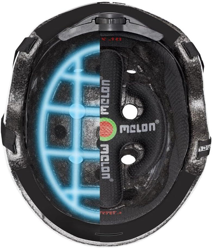 Melon »Double Orange Blue« Leichter und Cooler Fahrradhelm für Damen, Herren und Kinder mit maximale