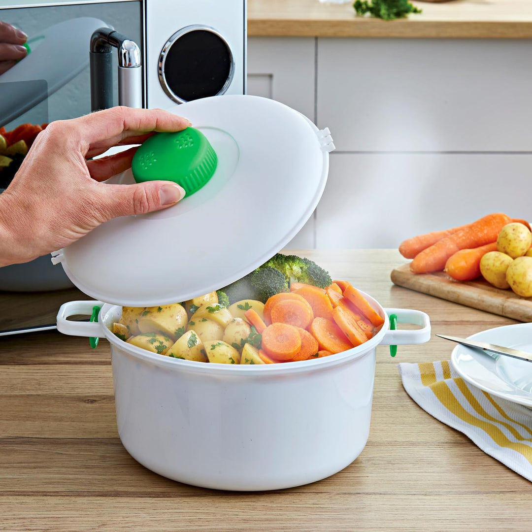 Basilico® Mikrowellen Schnellkochtopf 2,8L mit Dampfventil, Schnellkochtopf & Pressure Cooker für di