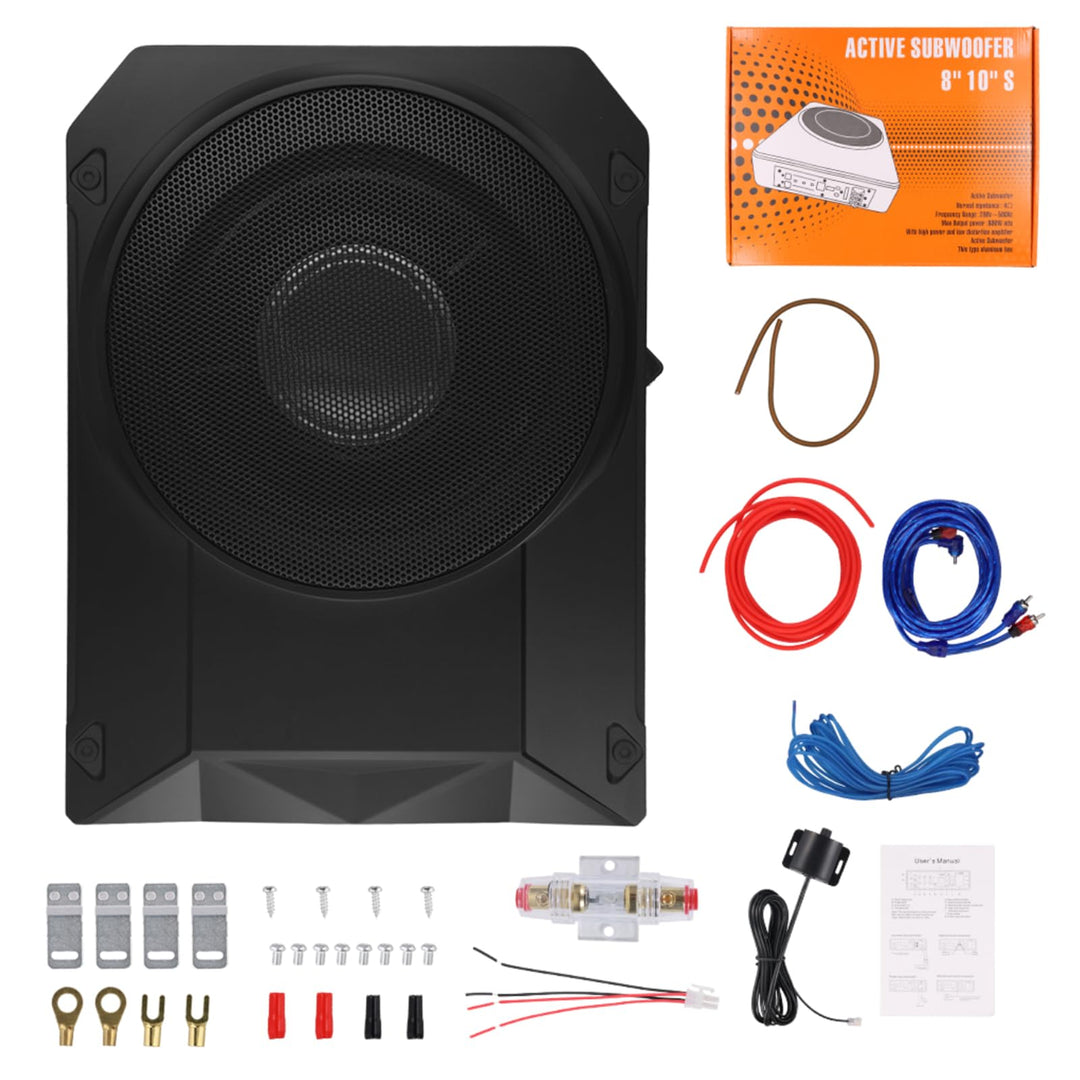 Ultraflacher Auto-Subwoofer, geeignet für Limousinen/LKW, mit integriertem Verstärker, unter den Sit