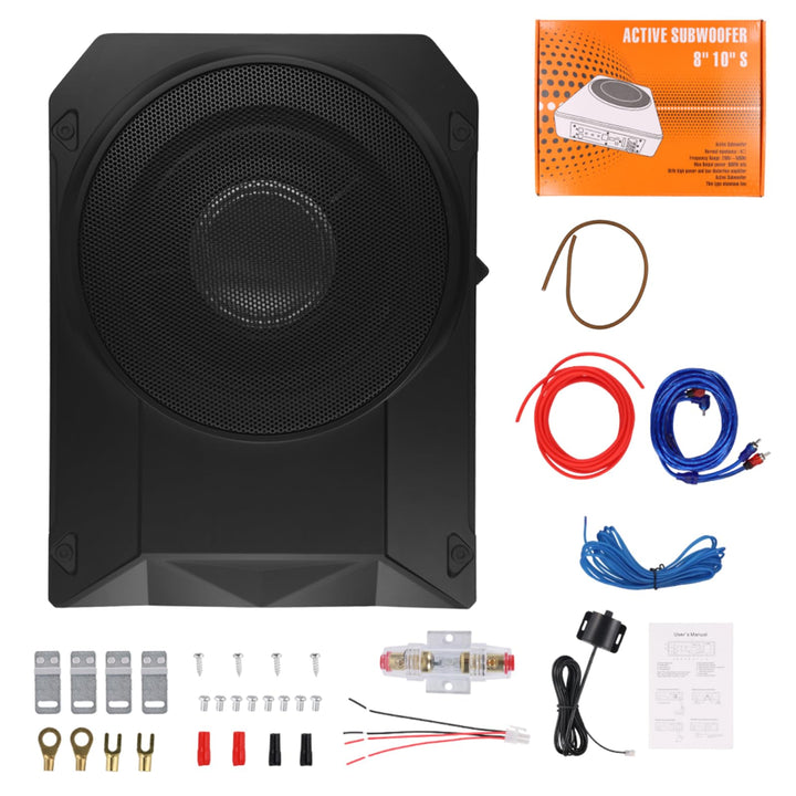 Ultraflacher Auto-Subwoofer, geeignet für Limousinen/LKW, mit integriertem Verstärker, unter den Sit