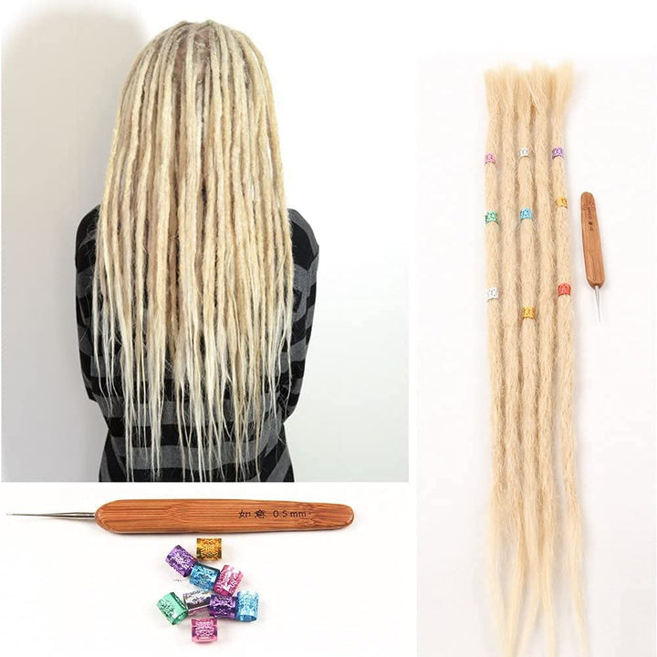 100% Echthaar Dreadlock Extensions 20 Zoll 5 Stränge/Pack Handgemachte Crochet Dreadlocks Extension