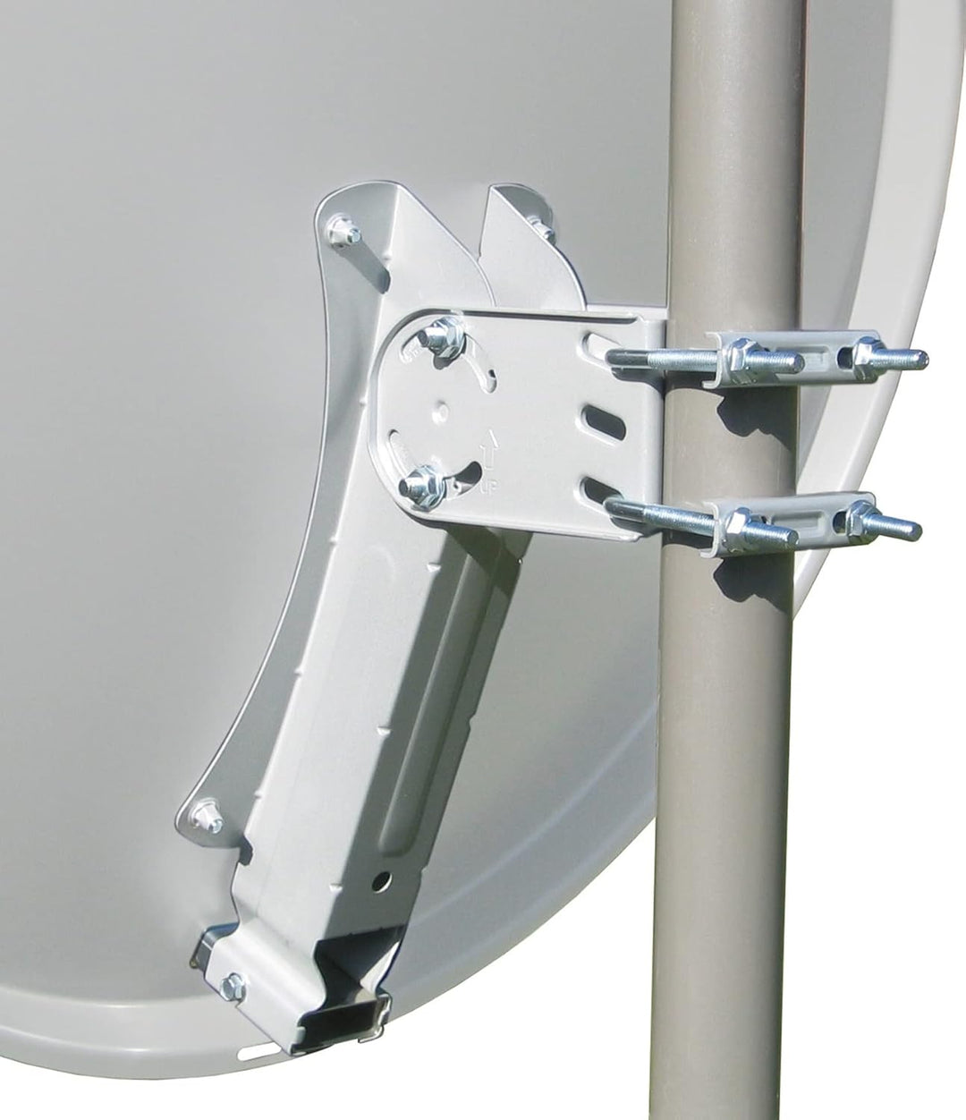 Sky Vision IDEAL 65 Alu-Satellitenspiegel hell RAL 7035 (40mm Feedaufnahme, 32-60mm Mastaufnahme, 65