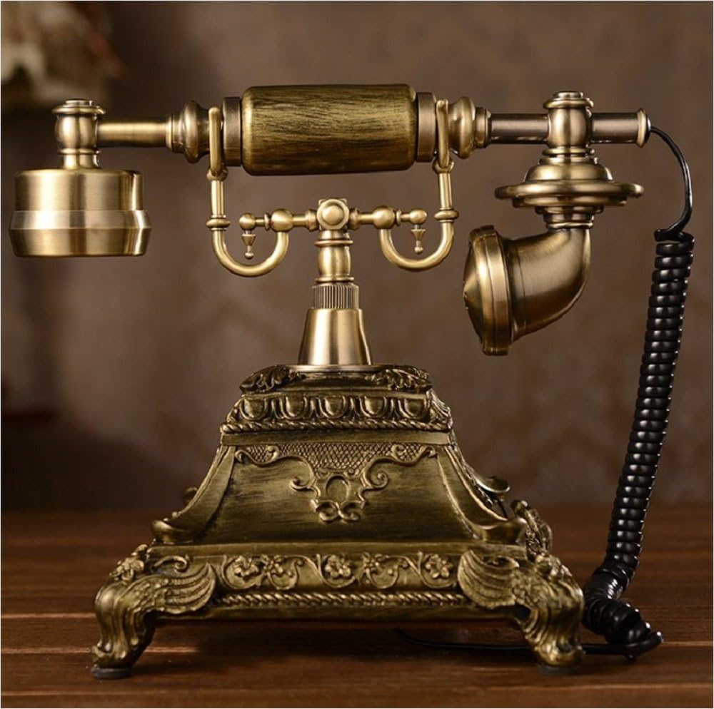 Harz Nachahmung Kupfer Vintage Style Rotary Retro altmodisches Rotary Dial Haus und Büro Telefon Tel