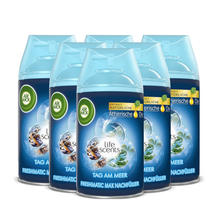 Air Wick Freshmatic Max Raumspray – Nachfüller für den Air Wick Freshmatic Max – Duft: Tag am Meer –