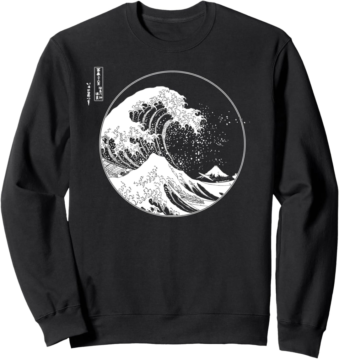 Die grosse Welle aus Kanagawa Hokusai Japanische Kunst Sweatshirt
