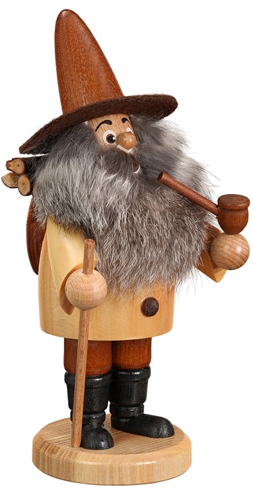 DWU Original Erzgebirgischer Räuchermann® Wichtel Holzsammler Natur 
