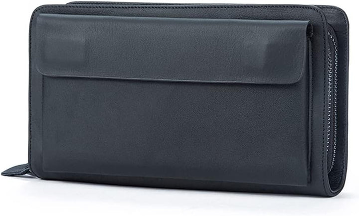 PORRASSO Herren Geldbörse Leder Clutch Tasche Kreditkartenetui Brieftasche Handytasche Portemonnaie