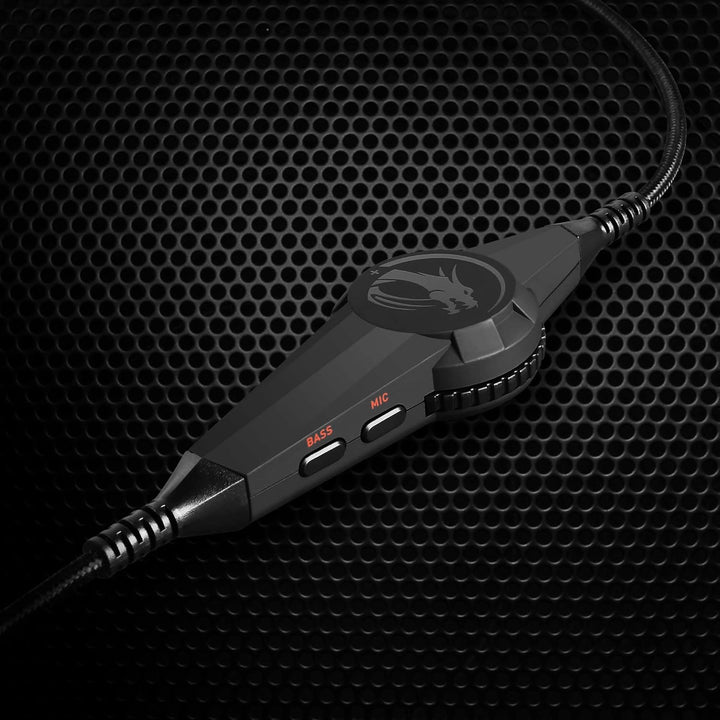 MSI DS502 GAMING HEADSET - Kopfhörer mit 7.1 Virtual Surround Sound, Vibrationssystem, 40mm Neodym-T