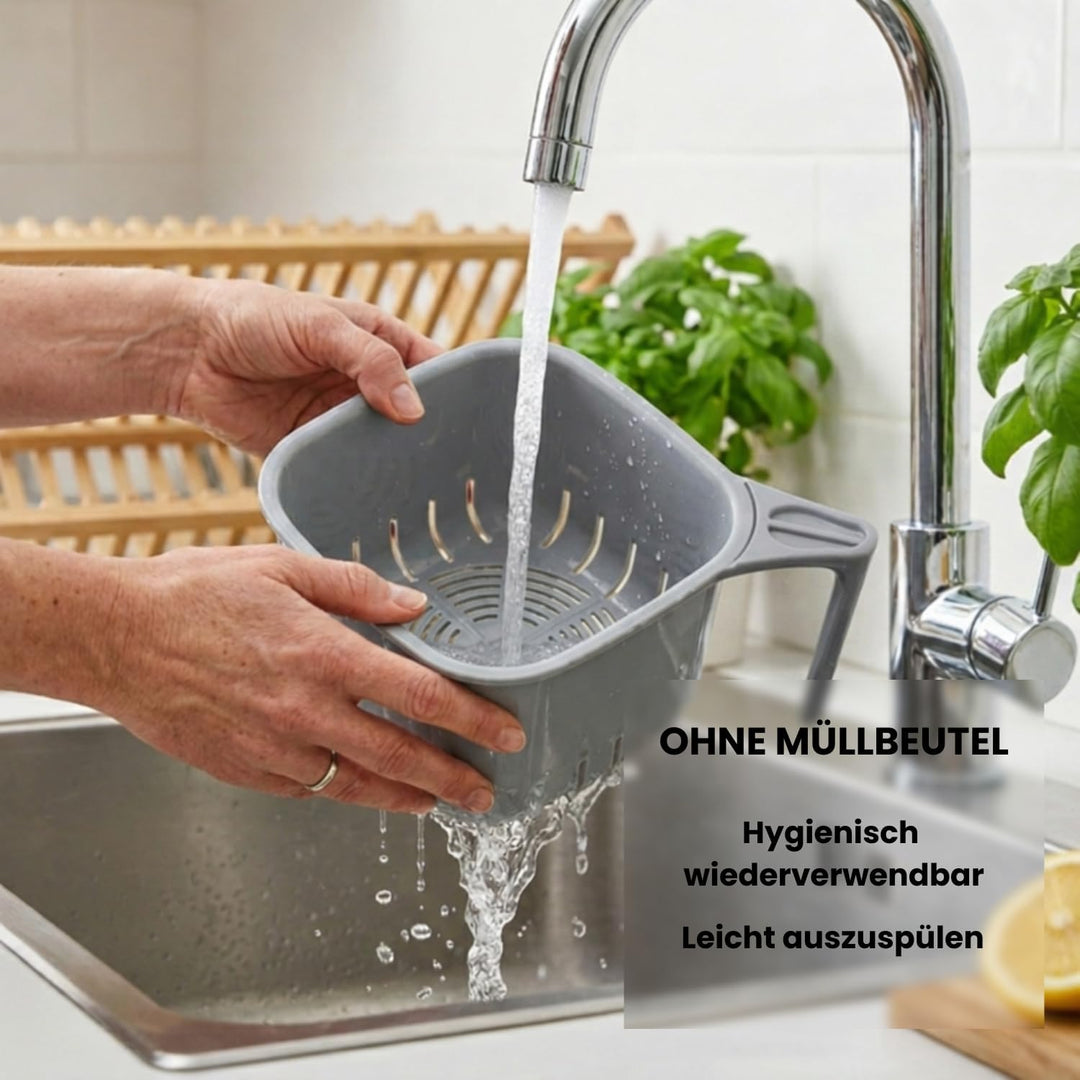 EasyCookAsia Küchen Bio-Mülleimer 5L – Geruchsdichter Komposteimer mit Sieb & Deckel – Spülmaschinen