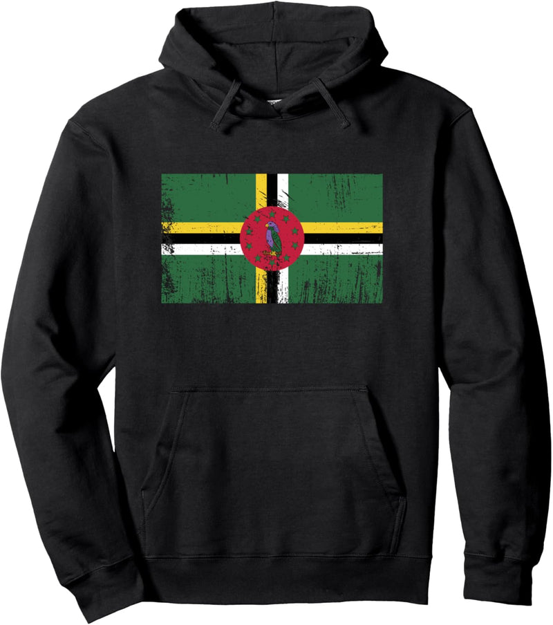 Dominica Flagge-Fahne Geschenk Fussball-Fan Sport Pullover Hoodie