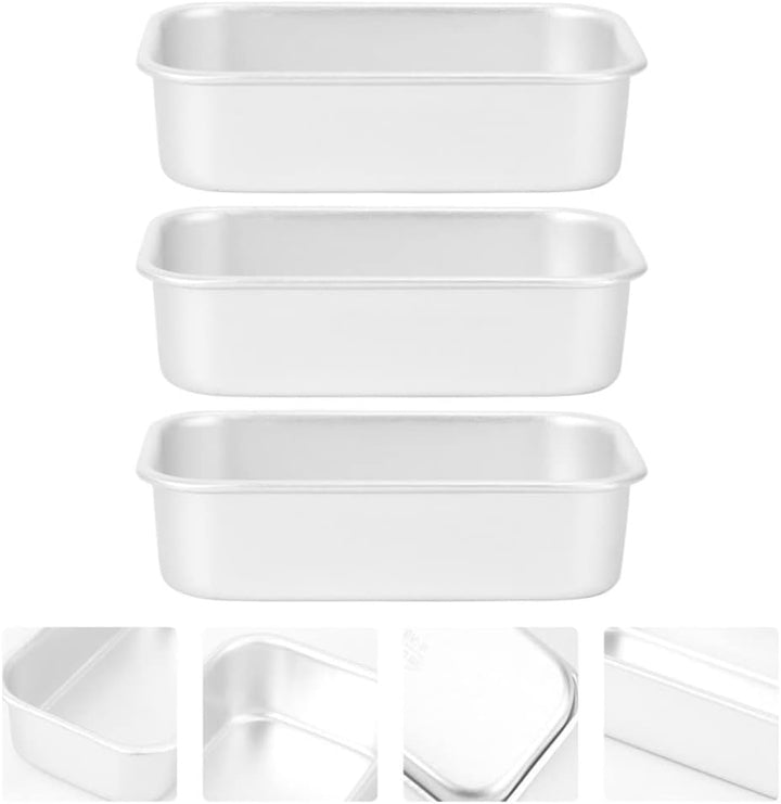 Kichvoe 3 Stück Brotbackform Aluminum Toastform Antihaft Brot Kuchenform Backform Laib Backformen zu