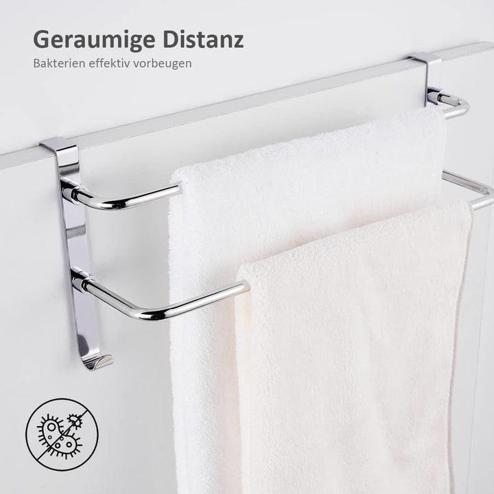EMKE Handtuchhalter ohne Bohren, Edelstahl Handtuchhalter für Badheizkörper Handtuchtrockner mit Hak