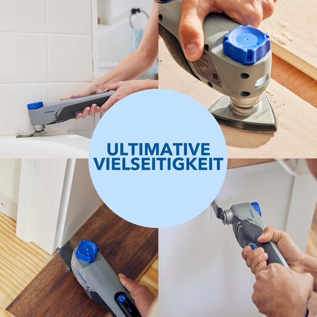 Dremel Blueprint 12V Bürstenloses Oszillierendes Multifunktionswerkzeug mit Anwendungsauswahl und va