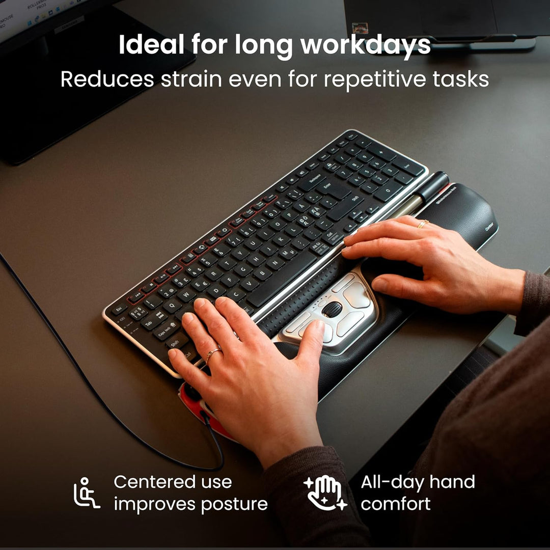 Contour RollerMouse Red Ergonomische Maus erweiterter Handgelenkstütze Memory Schaum, Ideal für RSI