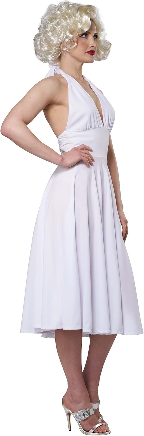 California Costumes Marilyn Monroe Kostüm Kleid, Weiss/opulenter Garten, L L Weiss, L Wei&#xDF;