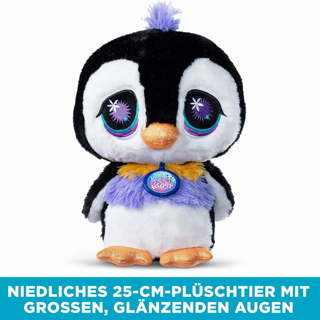 Littlest Pet Shop - Plüschpinguin 25 cm - Littlest Pet Shop LPS Deluxe Pinguin – Niedliche Plüschtie