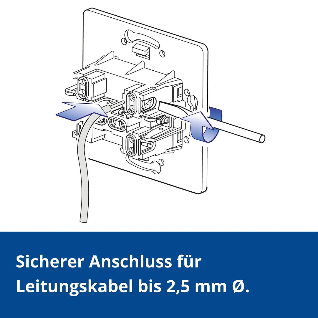 Ein/Aus Schalter 20er-Set - Vorteilspack | 20 x Doppel-Steckdosen inkl. Rahmen (komplett) Weiss (RAL