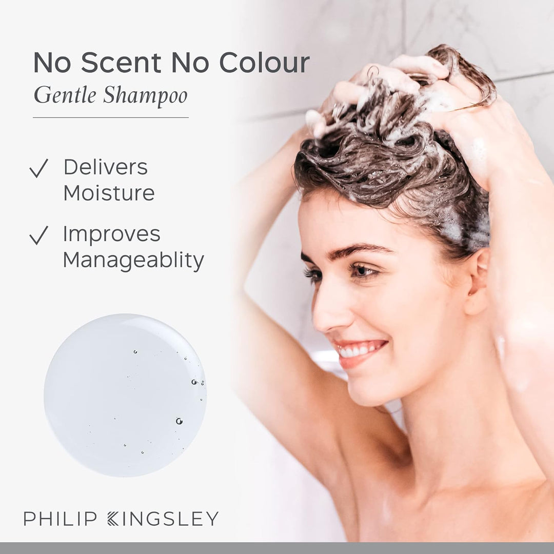 Philip Kingsley No Scent No Color Shampoo für empfindliche, zarte Kopfhaut, tägliche Anwendung, sanf