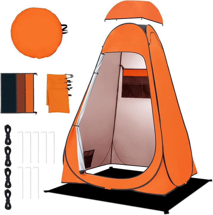 BRIAN & DANY Duschzelt Camping, Pop Up Toilettenzelt, Tragbares Umkleidezelt mit Regenschutz und Fen