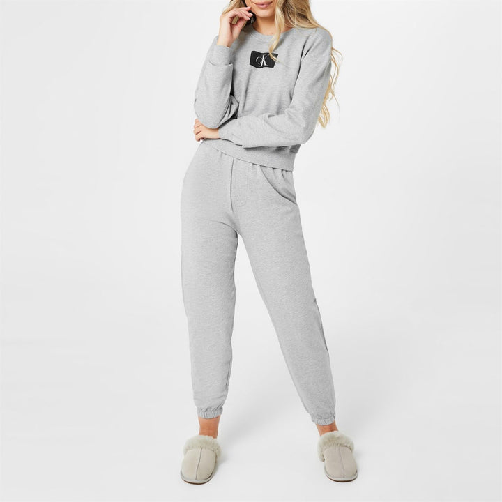 Calvin Klein Damen Jogger Strickhosen XL Grau (Grey Heather), XL Grau (Grey Heather)