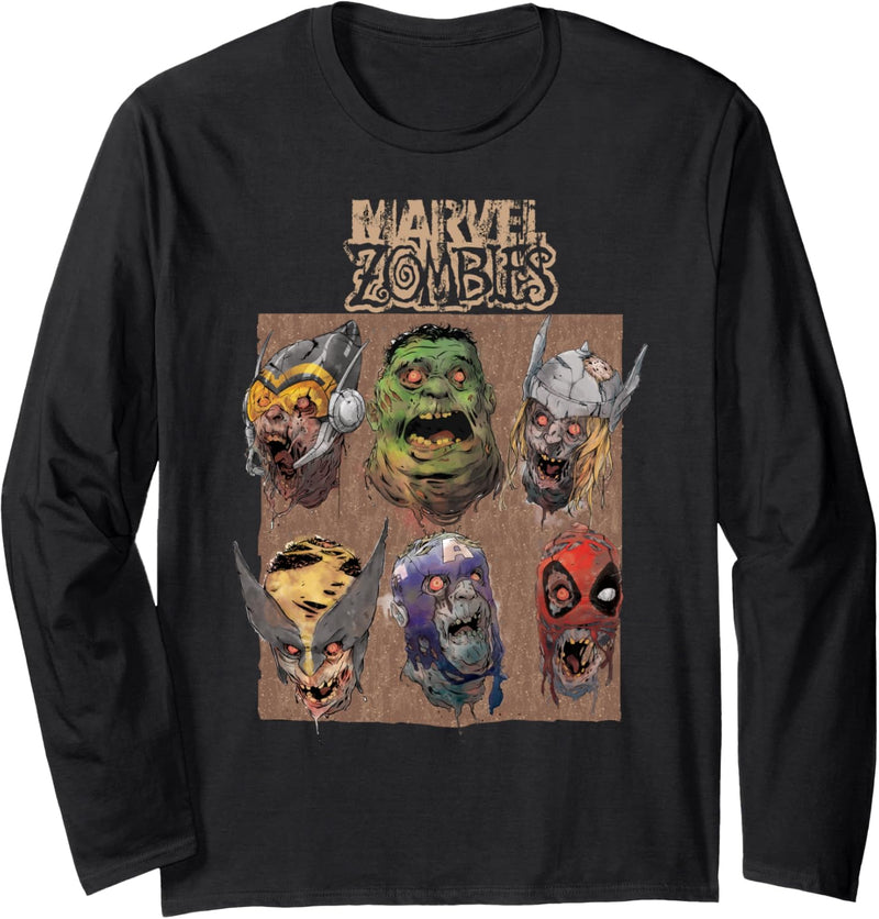 Marvel Zombies Group Shot Face Box Up Langarmshirt