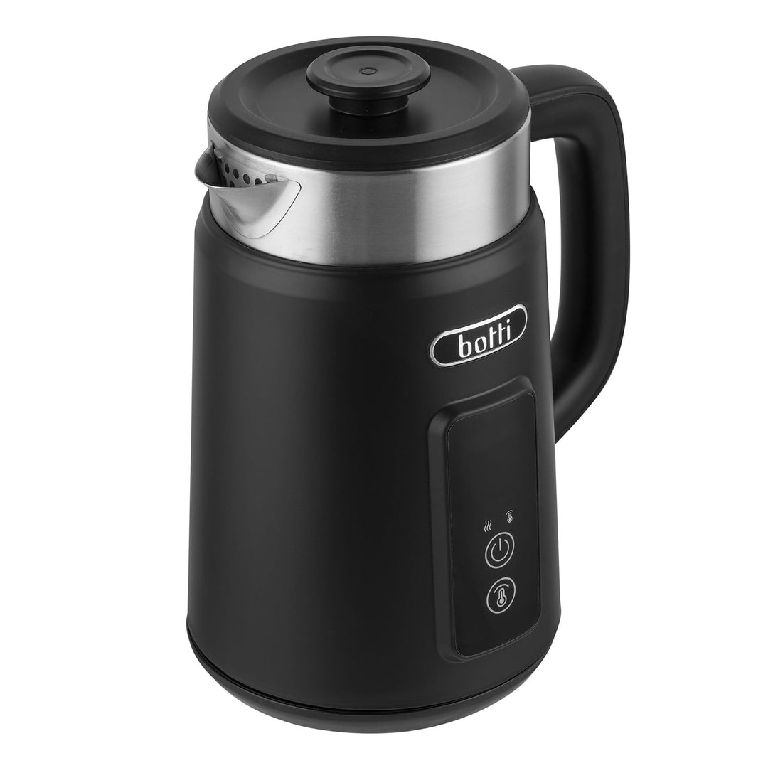 Botti Luiz Wasserkocher 1,5L Schwarz | LED-Temperaturanzeige | Doppelwand-Design | 360° drehbarer So