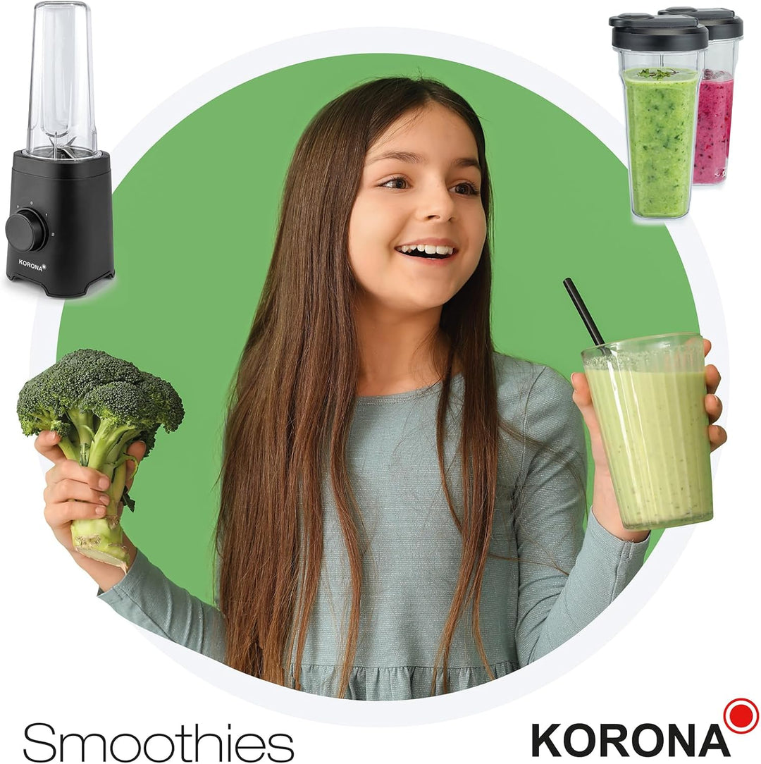 Korona 24500 Smoothie Maker | mit 2 Leistungsstufen & Pulse Funktion |für ein homogenes Mixergebnis